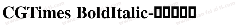 CGTimes BoldItalic字体转换